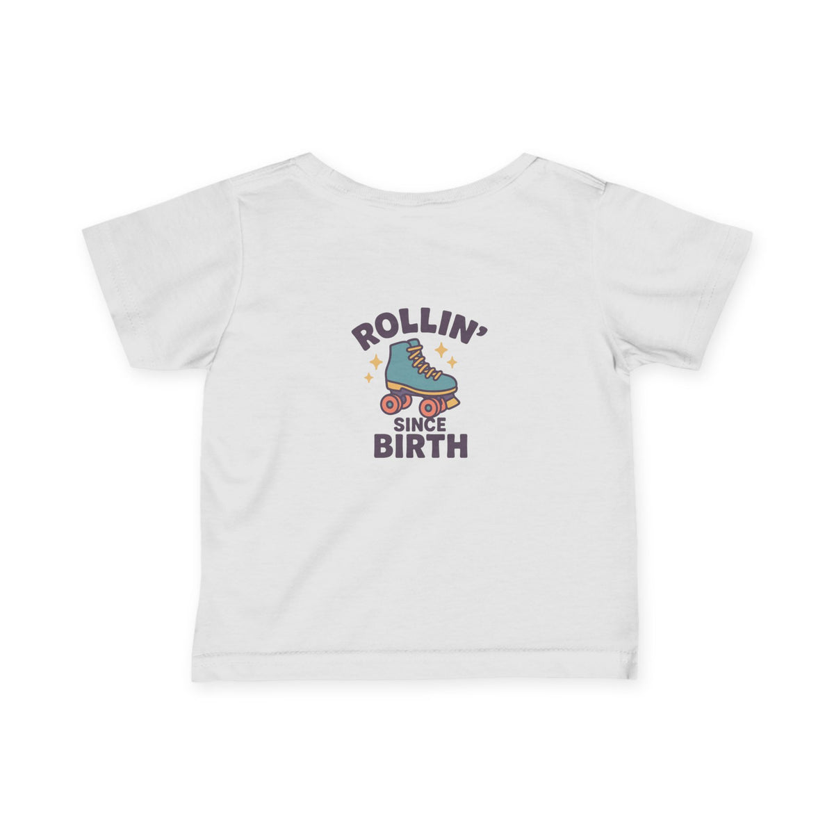 Adorable Infant Fine Jersey Tee - 'Rollin' Since Birth' Graphic