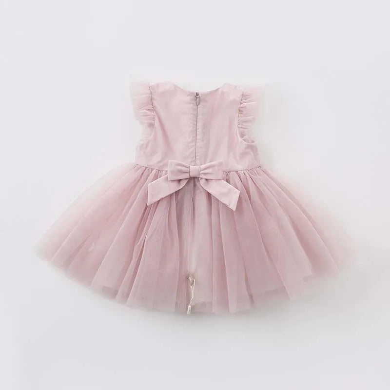 Baby Girl Butterfly Embroidered Chiffon Dress