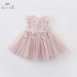Baby Girl Butterfly Embroidered Chiffon Dress