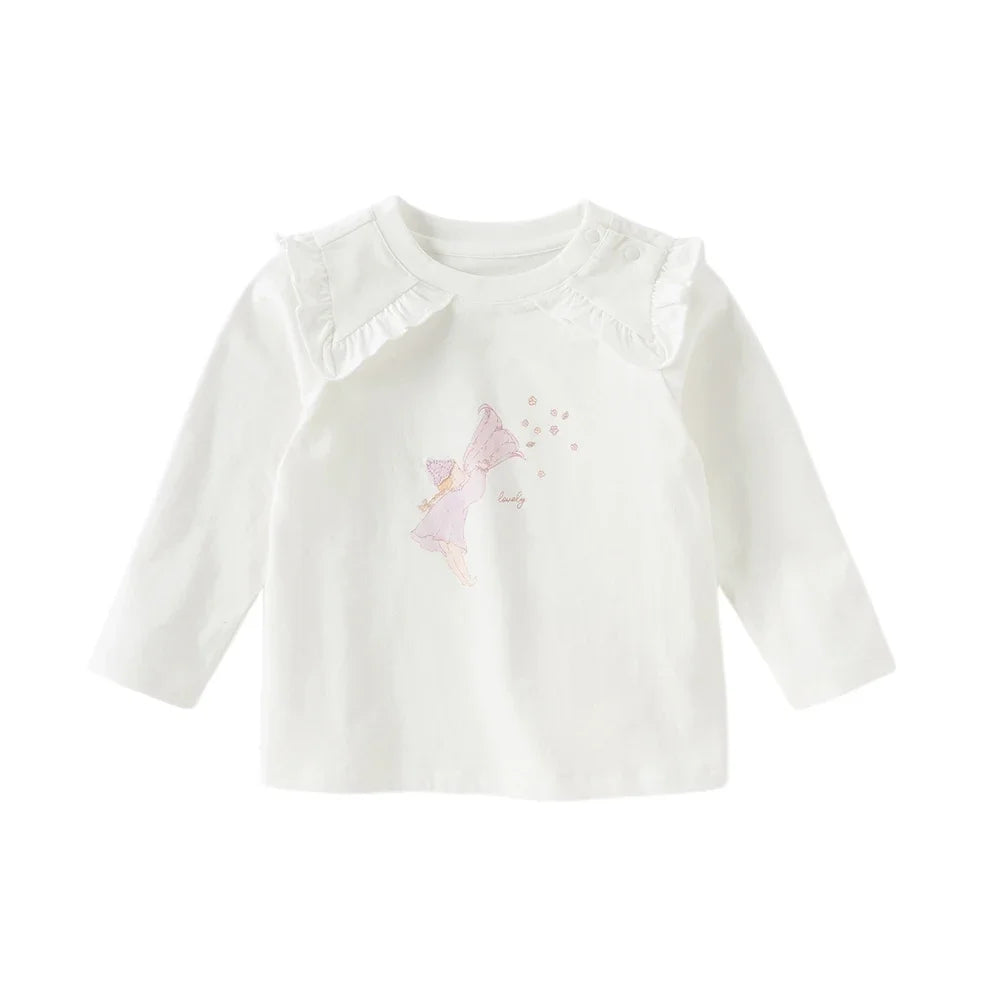 Girl Cartoon Cotton Tee – Sweet Design