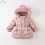 Girls Hooded Down Parka – Windproof Warm Outerwear