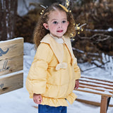 Girls Plush Thick Down Jacket – Long Sleeve Warm Coat