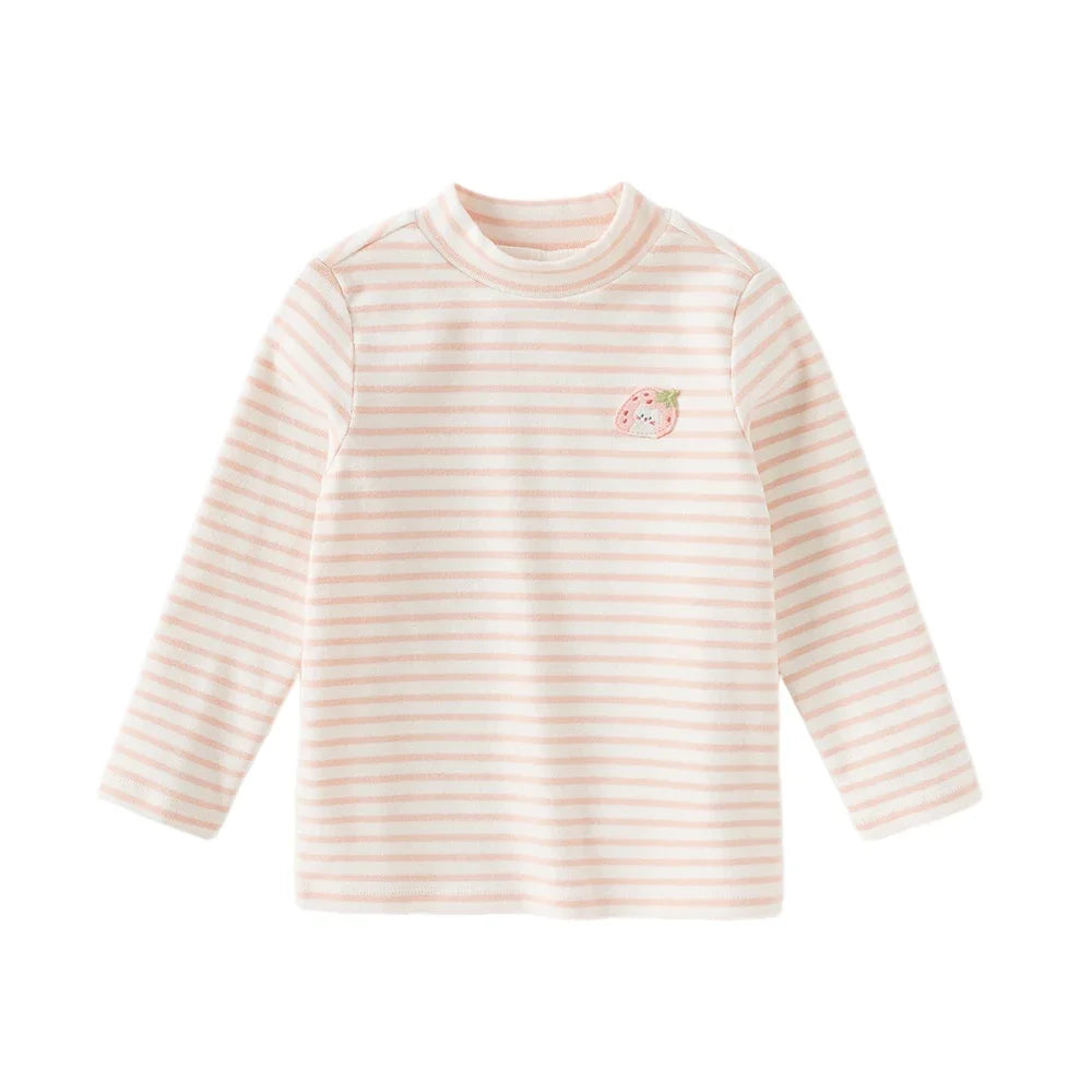 Girl Striped Cotton Long Sleeve Tee