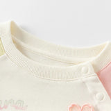 Girl Knitted Long Sleeve Dress – Cartoon Pattern