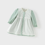 Girl Plaid Cotton Dress – Spring Autumn Princess Style