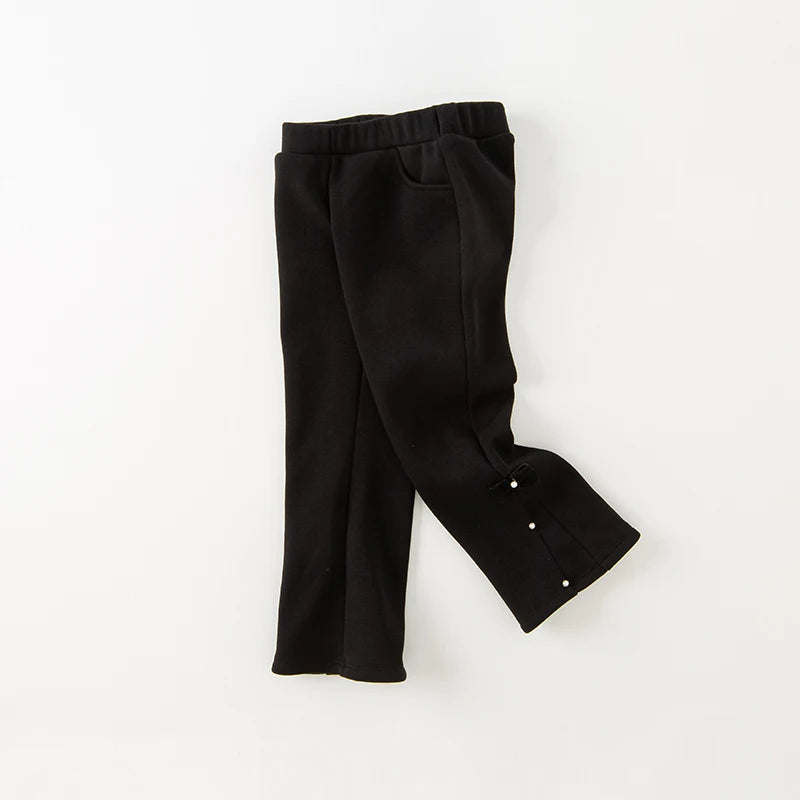 Girls Flared Plush Pants – Casual Winter Look