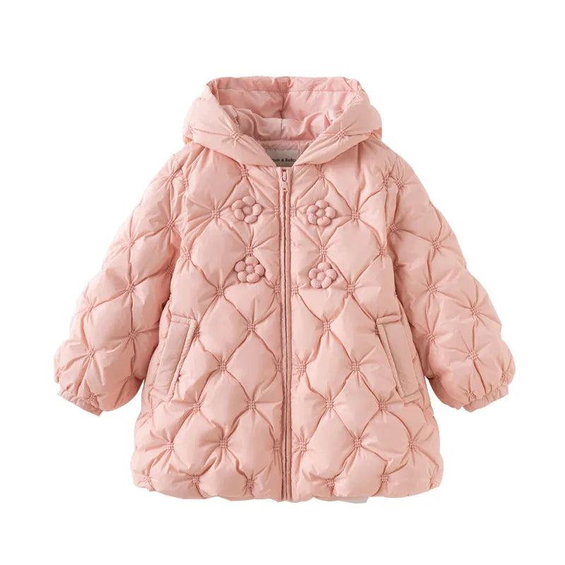 Girls Thick Down Parka – Waterproof Outdoor Jacket