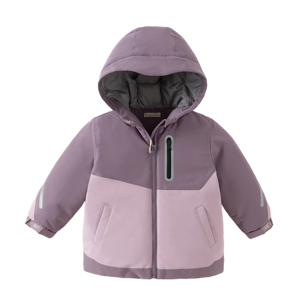 Boys & Girls Hooded Down Jacket – Plush Waterproof Coat