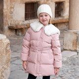Girls Waterproof Down Parka – Thick Winter Outerwear