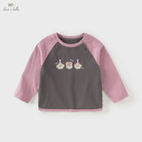 Baby Girl Cotton Tee – Cartoon Print