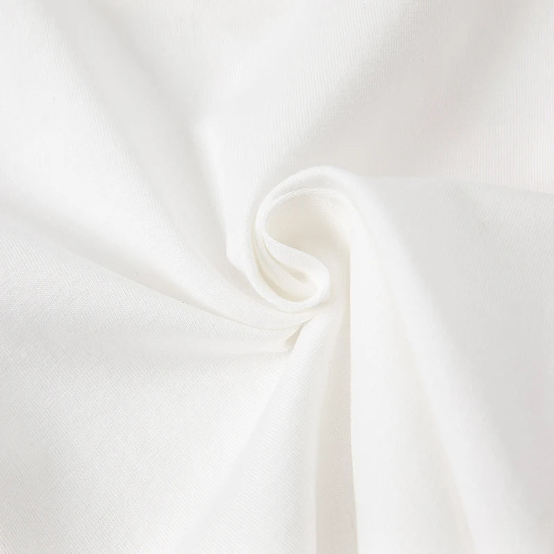 Baby Girl Cotton Puff Sleeve Tee – White