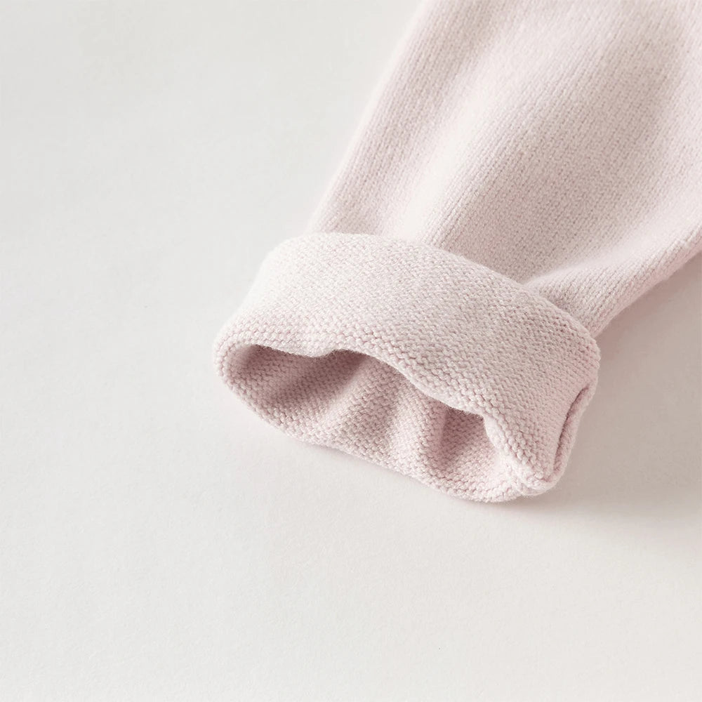 Girl Velvet Flower Sweater Dress – Winter Warm Style