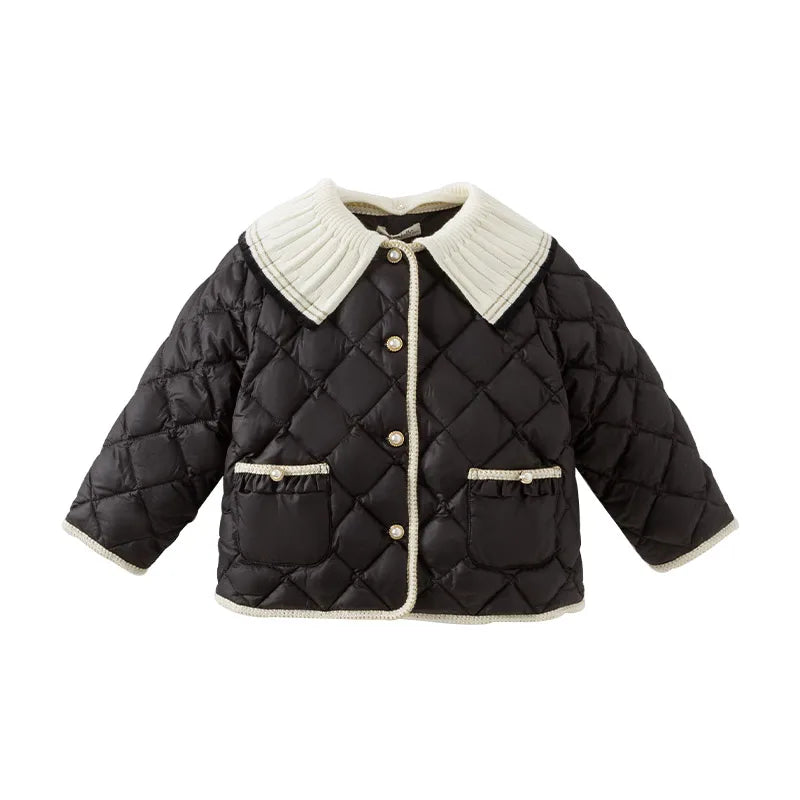 Girls White Duck Down Parka – Winter Warm Coat