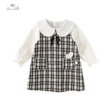 Girl Plaid Princess Dress – Autumn Casual Style