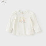 Baby Girl Cotton T-Shirt – Rabbit Print