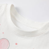 Baby Girl Cotton Puff Sleeve Tee – White