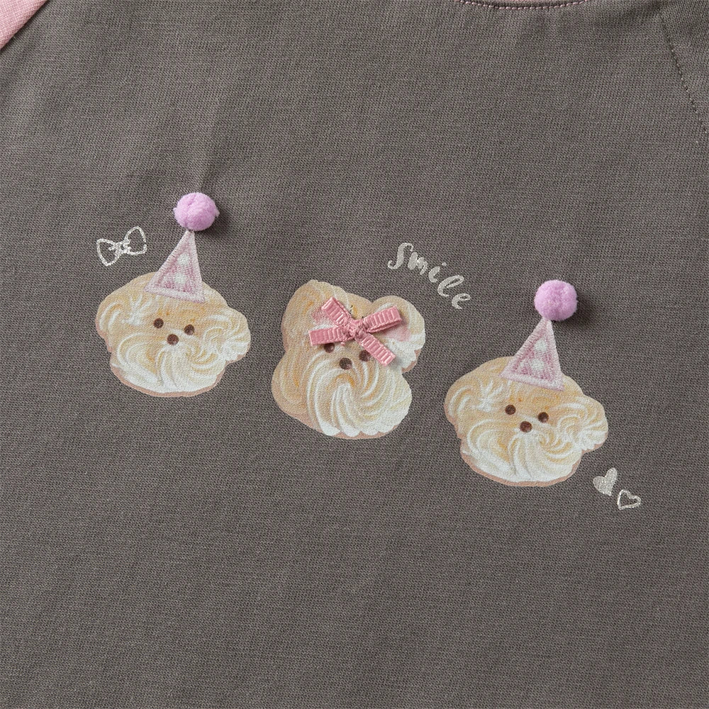 Baby Girl Cotton Tee – Cartoon Print