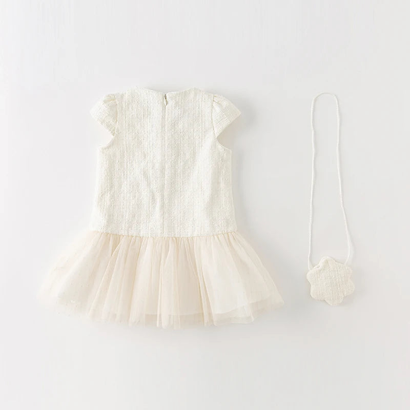 Girl Party Dress with Matching Bag – Mesh Sleeveless