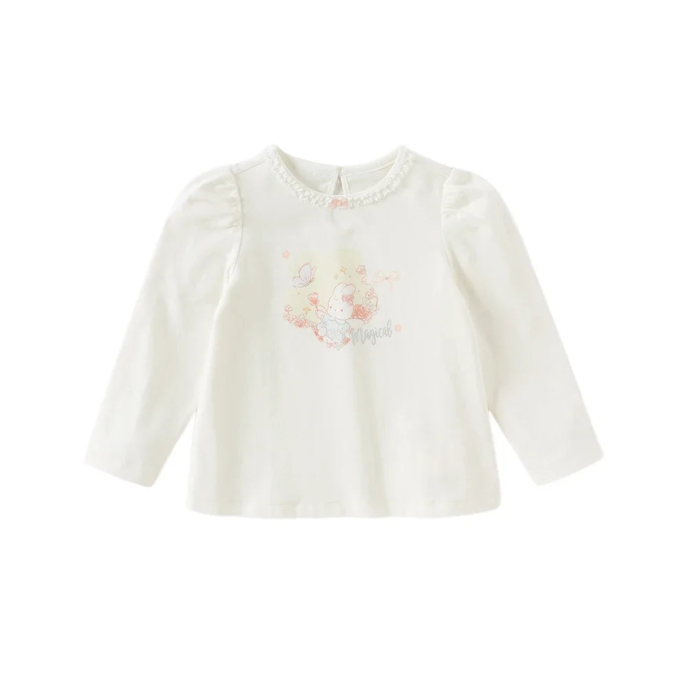 Baby Girl Cotton T-Shirt – Rabbit Print