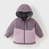 Boys & Girls Hooded Down Jacket – Plush Waterproof Coat