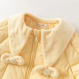 Girls Plush Thick Down Jacket – Long Sleeve Warm Coat