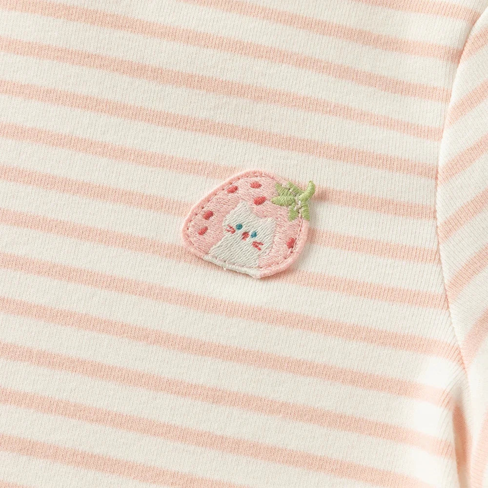 Girl Striped Cotton Long Sleeve Tee