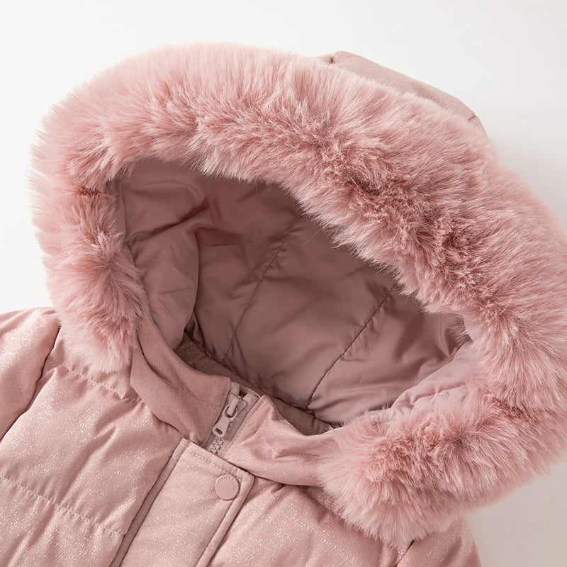 Girls Hooded Down Parka – Windproof Warm Outerwear
