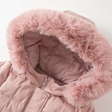Girls Hooded Down Parka – Windproof Warm Outerwear