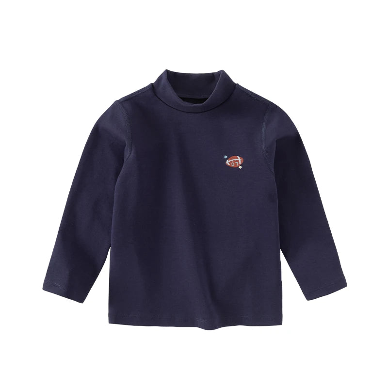 Boys & Girls Warm Turtleneck Cotton Tee