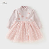 Girl Velvet Flower Sweater Dress – Winter Warm Style
