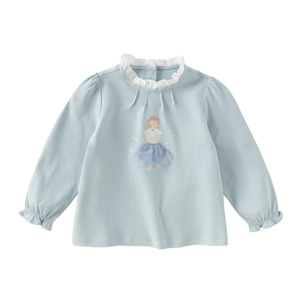 Girl Cotton Long Sleeve T-Shirt – Cartoon