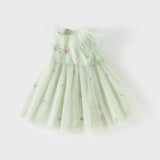 Baby Girl Princess Dress – Embroidered Mesh Party Dress
