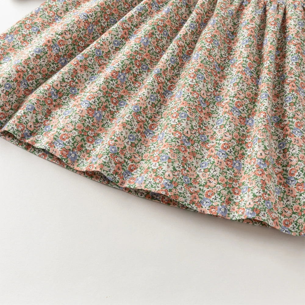 Baby Girl Plush Floral Dress – Warm Autumn Look