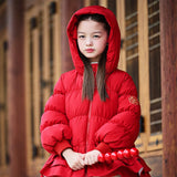 Girls Hooded Down Jacket – Padded Warm Outerwear