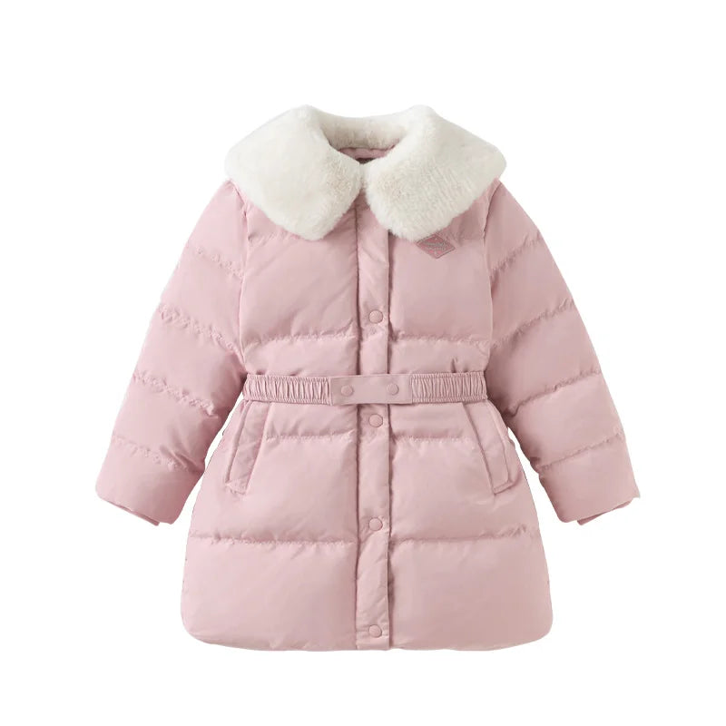 Girls Waterproof Down Parka – Thick Winter Outerwear