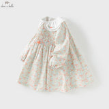 Girl Floral Long Sleeve Dress – Casual Autumn Look