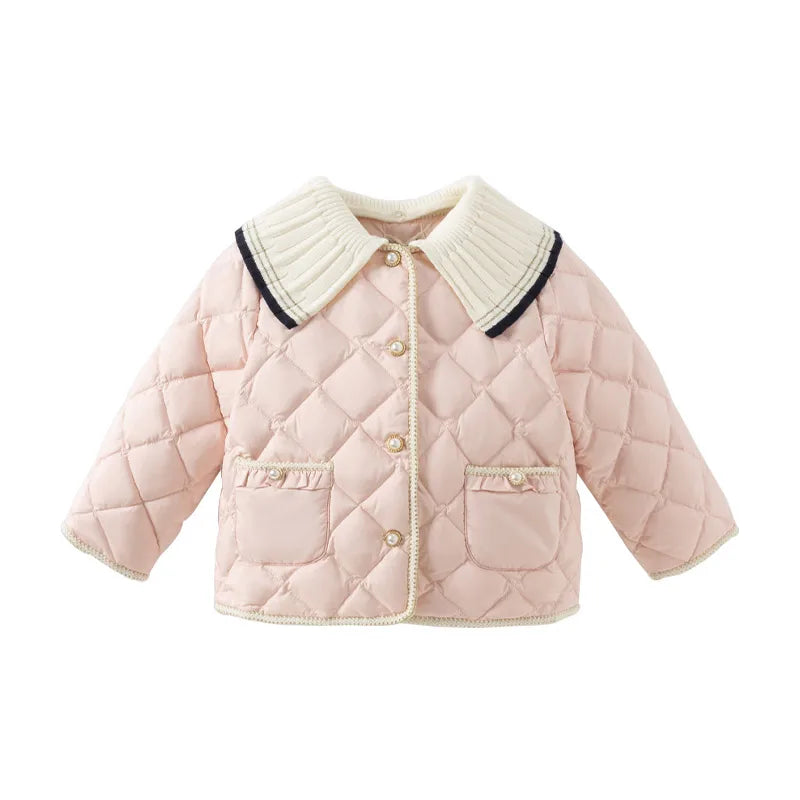 Girls White Duck Down Parka – Winter Warm Coat