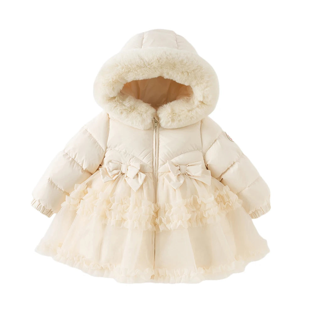 Girls Hooded Down Overcoat – Fashion Winter Style