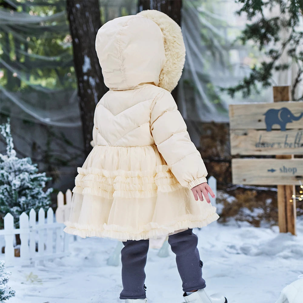 Girls Hooded Down Overcoat – Fashion Winter Style