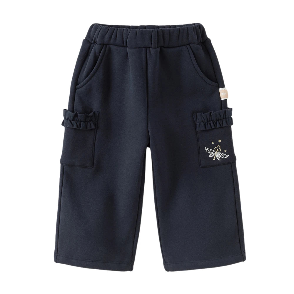 Girls Velvet Pants – Warm Straight Trousers