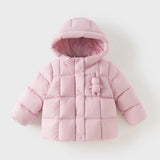 Girls Hooded Duck Down Coat – Waterproof Winter Jacket