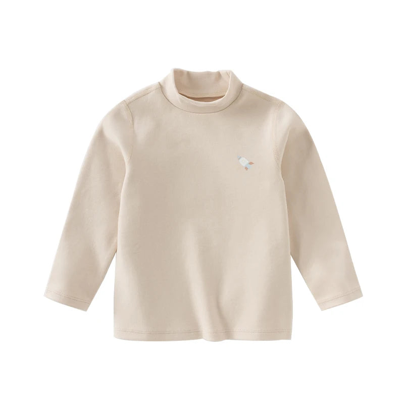 Boys & Girls Warm Turtleneck Cotton Tee