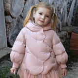 Girls Hooded Down Coat – Long Sleeve Warm Outerwear
