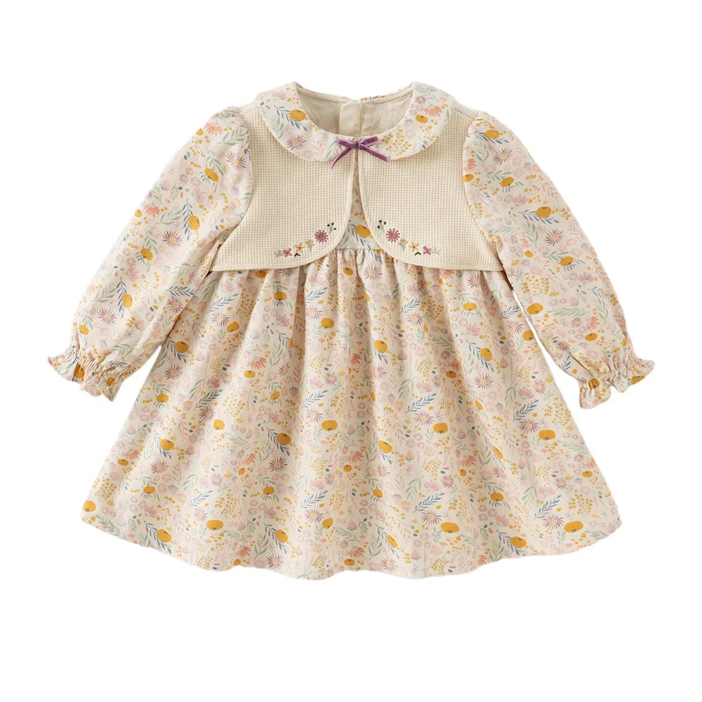 Baby Girl Floral Print Dress – Sweet Autumn Style