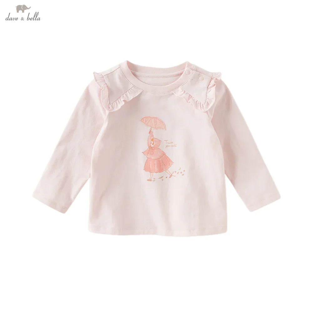Girl Cartoon Cotton Tee – Sweet Design