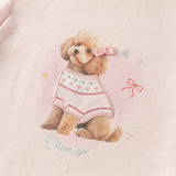 Girl Cotton T-Shirt – Puppy Print