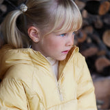 Girls Plush Hooded Down Jacket – Waterproof Outerwear