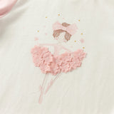 Girl Long Sleeve Cotton Tee – Printed Design