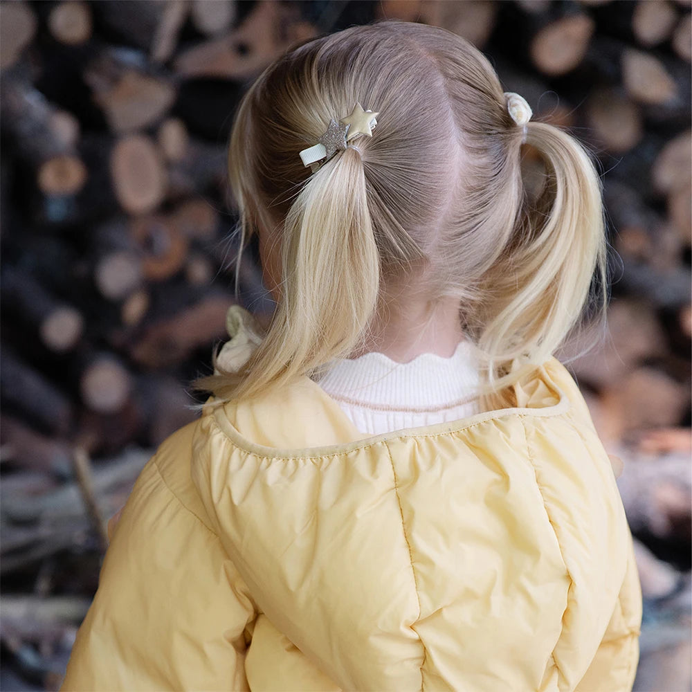 Girls Plush Hooded Down Jacket – Waterproof Outerwear