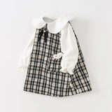 Girl Plaid Princess Dress – Autumn Casual Style